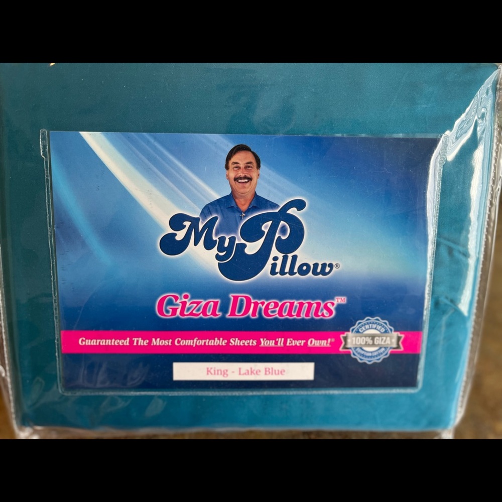 My Pillow Giza Dreams King Size - Lake Blue Color - 1 Set Brand New